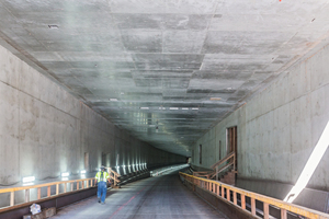  	The view from the north towards the completed southern tunnel entrance 