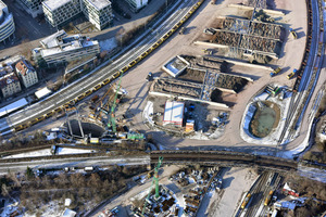  Die Baulogistikflächen C unweit des Zwischenangriffs Nord des Tunnels Bad Cannstatt.  