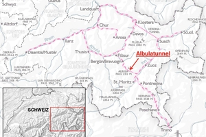  1	The geographic location of the Albula Tunnel 