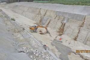  10	Clearing loam-filled columns and redevelopment by filling them with 		concrete 