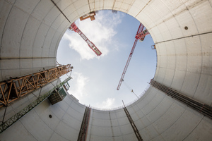  For the driving of the two tunnels on BA 40, ten shafts and four connecting shafts with diaphragm wall support were built with diameters of up to 20 m and depths of up to 40 m  