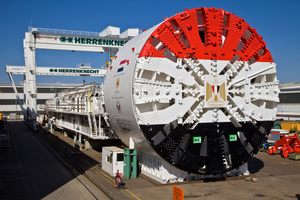  Four identical tunnel boring machines were supplied by Herrenknecht for construction of the two new road tunnels under the Suez Canal. The Mixshields created over 15 kilometers of new tunnel for the large-scale project 