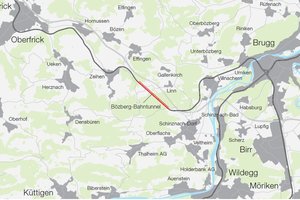  4	Lageplan mit Bözbergtunnel 