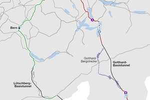  Geographical location of the 4-Metre Corridor in Switzerland 