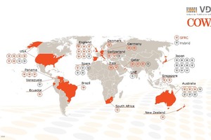  Overview of the tunnels with Steel Fibre Reinforced Concrete worldwide 