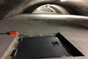  Three ceiling flaps “System Schröders THF” were installed to protect the exhaust air duct against fire and smoke 