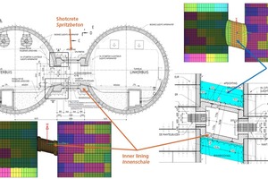  9	FEM-Modell der Tunnelröhren und des Querschlags inklusive Frostkörper (Bodenmodell ausgeblendet) 