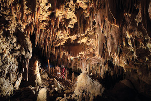  The Robbins machine overcame tough conditions including two uncharted caverns, the largest of which measured a staggering 8000 m³ in size 