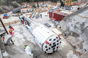  2 | The small jobsite for the Galerie des Janots, a 2.8 km long tunnel to improve water supply in the French communities of Cassis, Roquefort-la-Bédoule, La Ciotat and Ceyreste
 