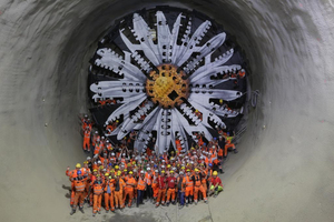  Albvorlandtunnel: Der maschinelle Vortrieb in der Nordröhre wurde Anfang August 2019 abgeschlossen 