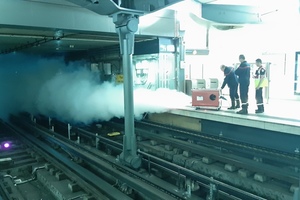  Artificial filling of the Metro tunnel with smoke 