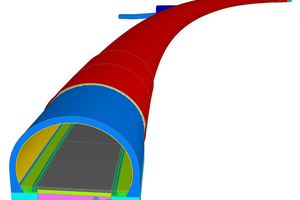  3	3D model of Auberg Tunnel 