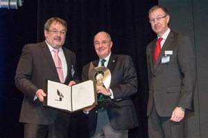  Georg-Michael Vavrovsky at the STUVA award ceremony 2013 with STUVA Chairman Prof. Dr.-Ing. Martin Ziegler (left) and STUVA Managing Director Prof. Dr.-Ing. Roland Leucker (right) 