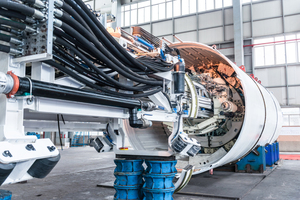  Liebherr main bearings ensure reliable cutting wheel rotation of the two Robbins Crossover XRE TBMs 