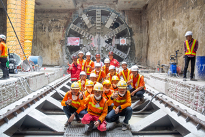  Metro Bangkok, Orange Line: The Westbound tunnel breakthrough on Contract E3 took place a full month ahead of schedule 