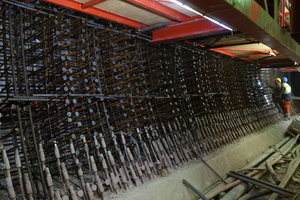  12	Reinforcement in the sidewall, example Feuerbach Tunnel 