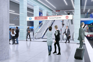  1 | Visualization of the underground station „Terminal Flughafen“, U81 Düsseldorf 
