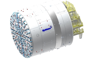  3 | The custom-designed Hiroshima Slurry Shield TBM with cutterhead for hard rock excavation and robust single shield structure to support continuous and nearly settlement-free advance 