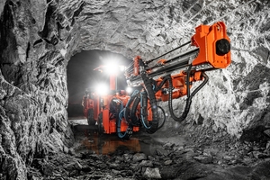  Sandvik‘s new DD212 development drill is designed for use in small profiles in tunnelling and mining applications 