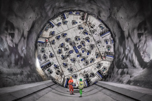  In spring 2019, the drives in the southern main tubes of the Brenner Base Tunnel began. In March 2021, a Herrenknecht Double Shield TBM excavated a record 860&nbsp;m of tunnel at the Mauls 2–3 jobsite 