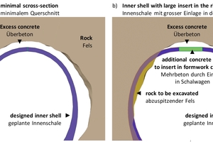  3	Schematic section with two extreme values for the width of the insert 