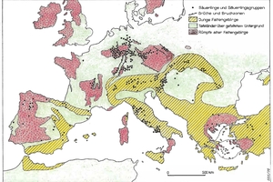  <span class="zahl_bildunterschrift">7</span> | Distribution of acidulous water in Europe, by Walter Carlé (1976) 