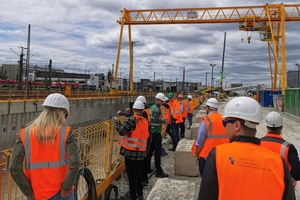  A visit to the launch pit in the construction area at the Donnersberger Bridge in Munich 