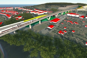  Planungsvariante: Strecke im Bereich der Talbrücke bei Zehista mit DEGES-Planung als Teilmodell „Planungen Dritter“ 