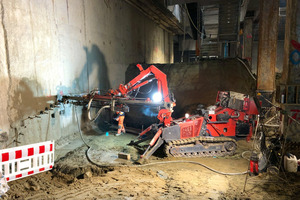  6	Installation of the first pipe umbrellas for connecting tunnel U3/U6 