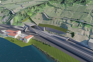  5 	Visualisation of eastern portal area with groundwater trough 