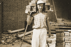  	Wer studieren will, braucht auch Geld: Günter Girnau als Bauhelfer (1954) 