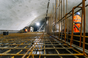  Here, the underside of the smoke extraction duct is created 