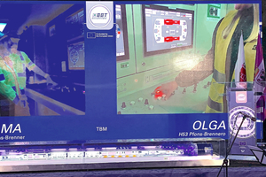  Ceremonial launch of the two TBMs Wilma and Olga in the Brenner Base Tunnel by tunnel patron Barbara Thaler 