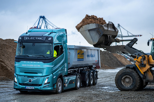  	Elektrifizierter Lkw im Testbetrieb 