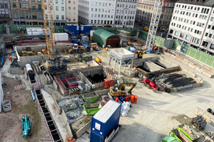  	Blick auf die Baustelle Marienhof der 2. S-Bahn-Stammstrecke in München 
