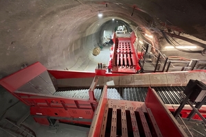  Stationäre Backenbrechanlage GIPOSTAT B 1370 für Querschlagvortriebe 