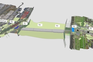  9	The elements are floated in and then lowered, starting from the south and moving northwards 