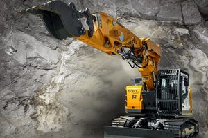  The excavator features a 2 x 45° swivel bearing that allows for precise adjustment to the excavation profile 
