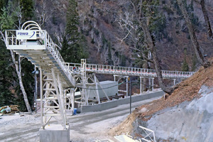  Continuous conveyor and discharge tower at the intermediate  muck disposal site 