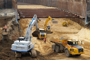  View of the excavation pit during the earthworks  