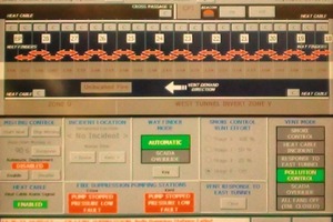  Operating panel for the fire fighting system in Dartford 