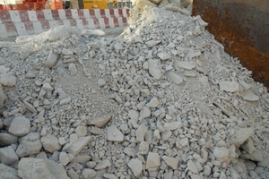  An example of unconditioned material on a mixed ground EPB project in gypsum and mudstone 