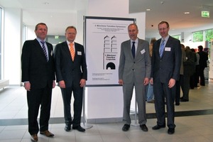  The organisers of the 2nd Munich Tunnelling Symposium (from l. to r.): Prof. Boley, Prof. Keuser and Prof. Schwarz of the Armed Forces University in Munich as well as Dr. Leucker of the STUVA    