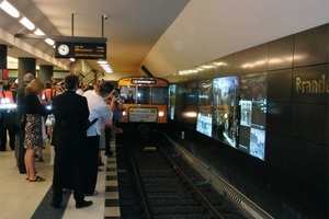  1  Brandenburg Gate Metro Station in Berlin on August 8, 2009 