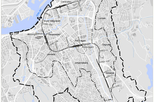  	Area of investigation for the influence on the groundwater level 