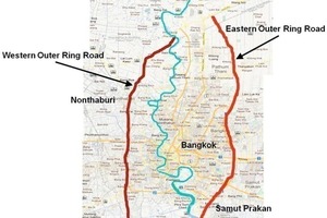  Map showing Outer Ring Road (possible route for Multi-Service Flood Tunnel System)  