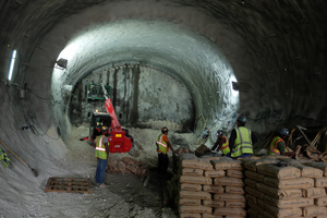  	Pedestrian tunnel produced by conventional means 