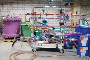  3 Foam generator at the Ruhr-Universität Bochum being able to produce foam for soil conditioning under realistic boundary conditions 