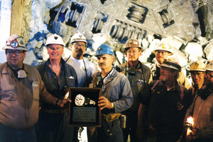  TBM have been used successfully in mines around the world - a Robbins machine still in use at the Stillwater Mine was previously used at the Magma Copper Mine in Arizona, USA (seen here)  
