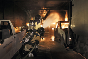  Fire-fighters can practice tunnel fire scenarios close to reality in the International Fire Academy’s training facilities 